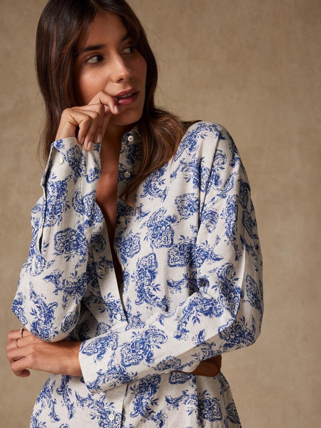 Coby overhemd met etnische print