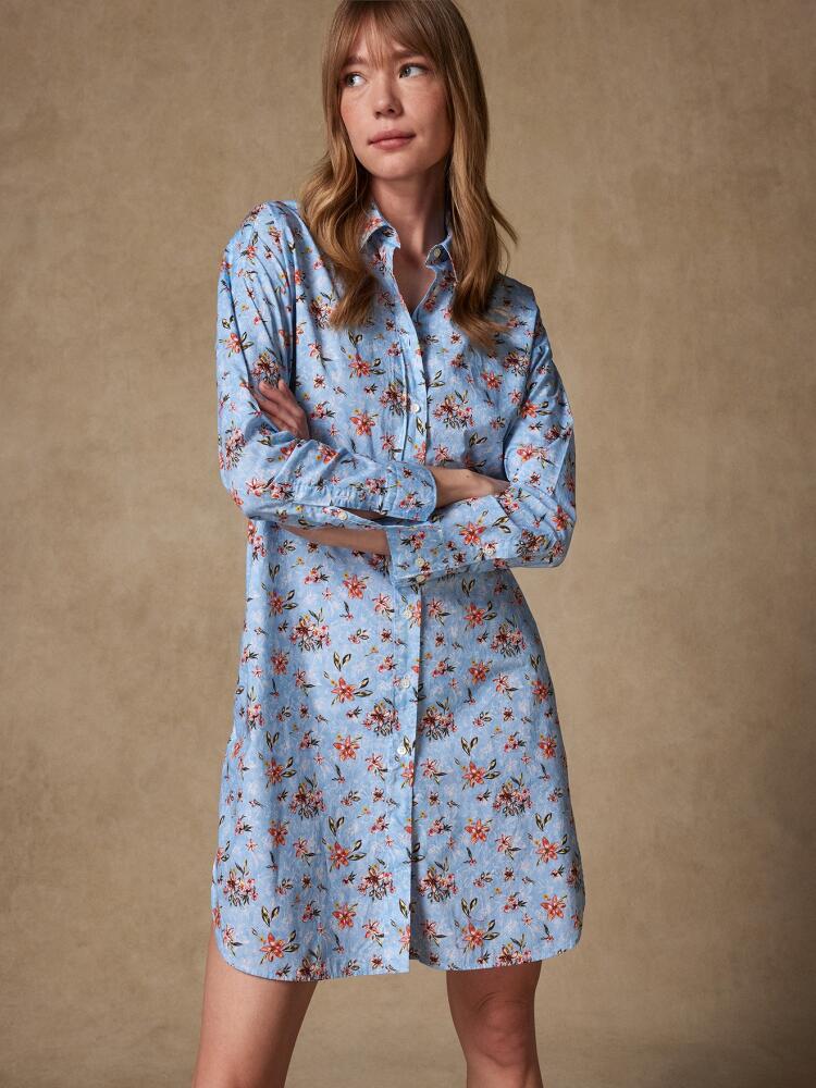 Chemise Coby ciel à imprimé floral