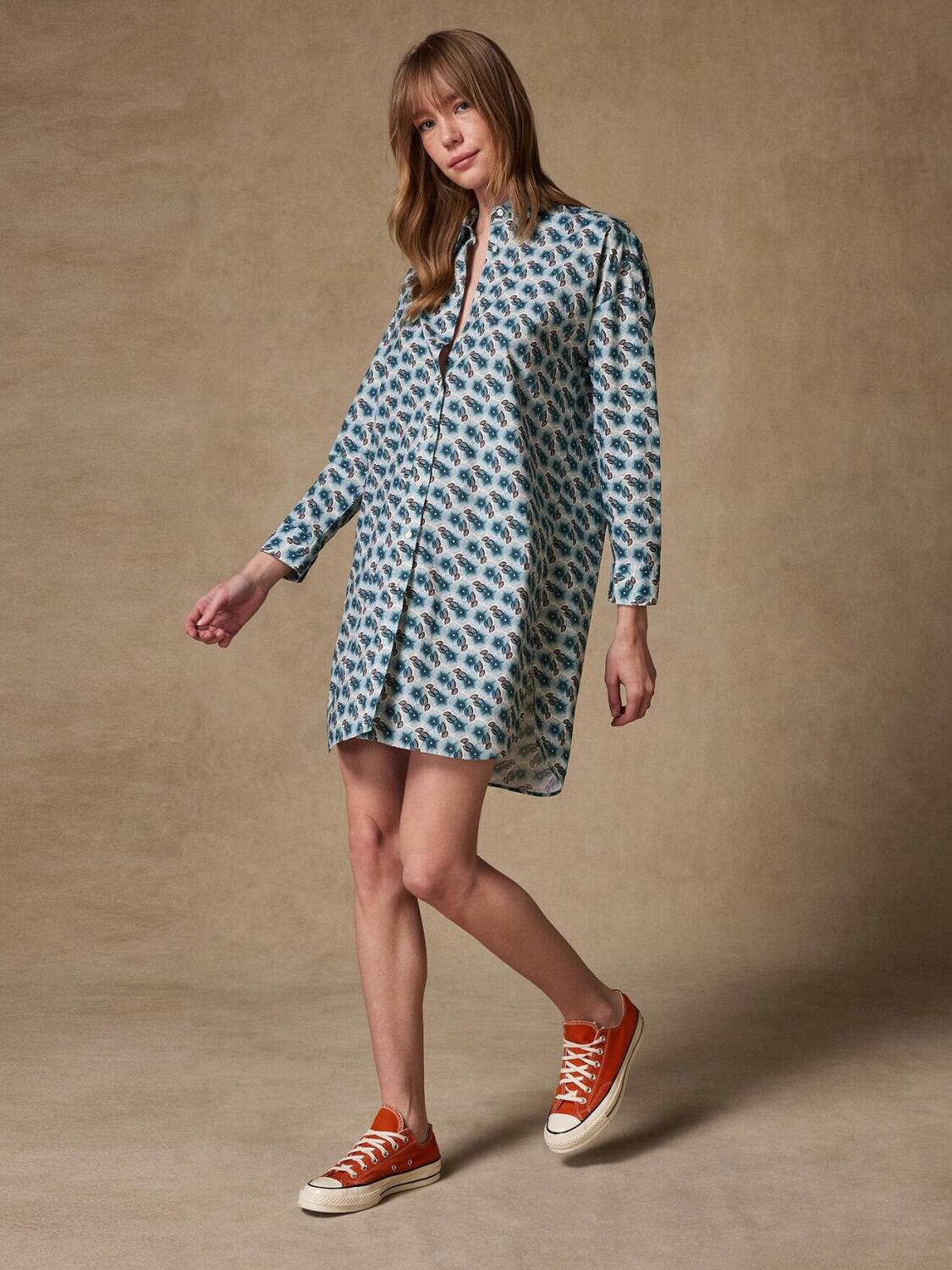 Coby overhemd met aquarelprint