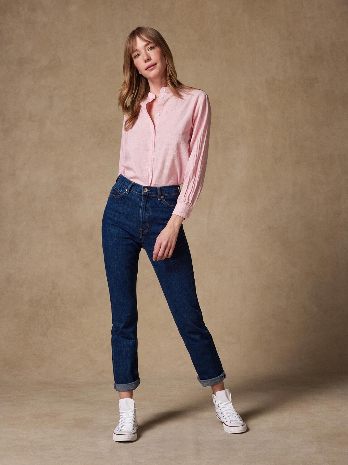 Chemise Hélène à rayures rose