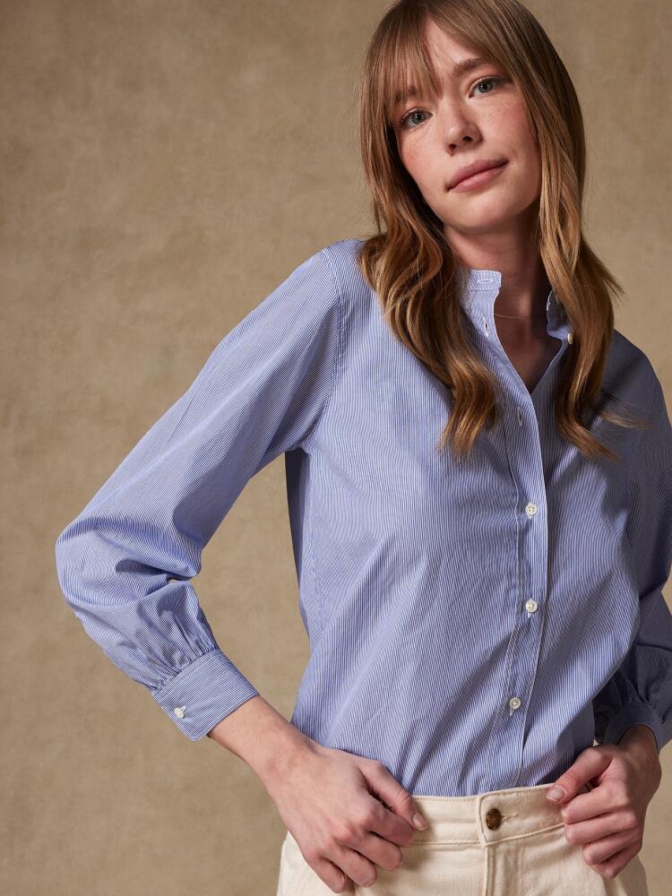 Chemise Hélène à rayures bleues