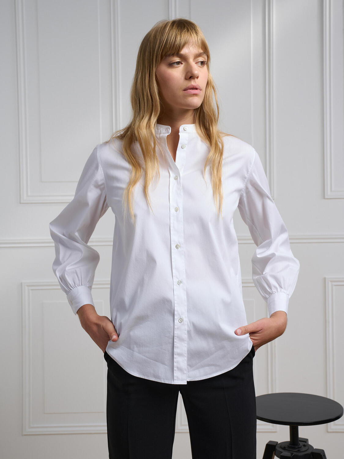 Camicia Helene in popeline bianco