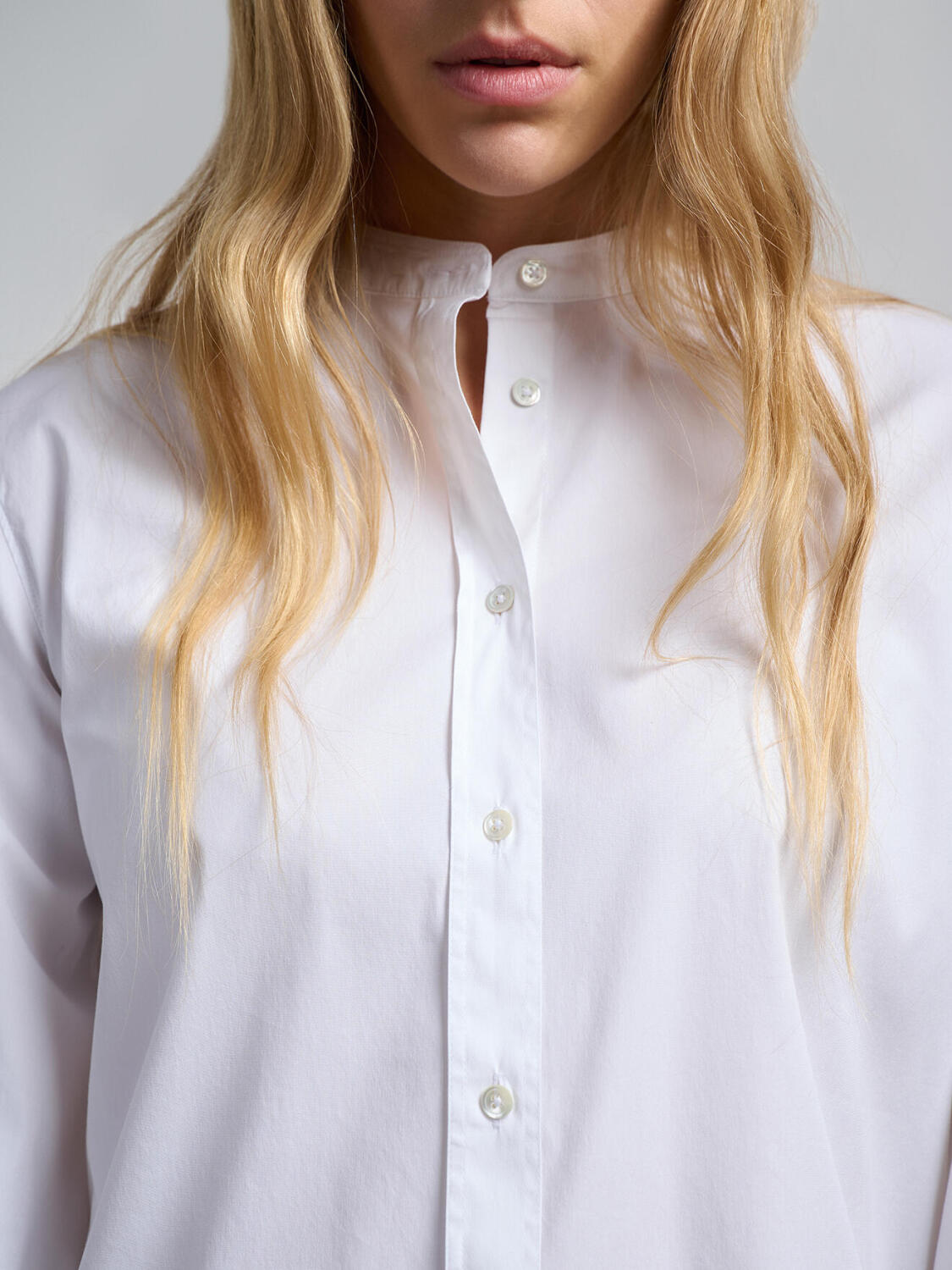 Camicia Helene in popeline bianco