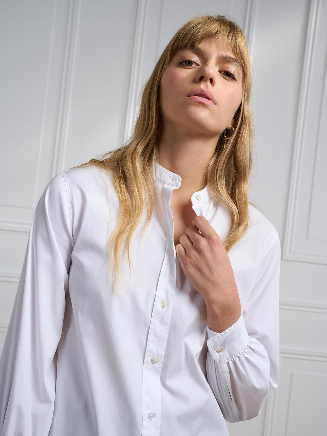 Camicia Helene in popeline bianco