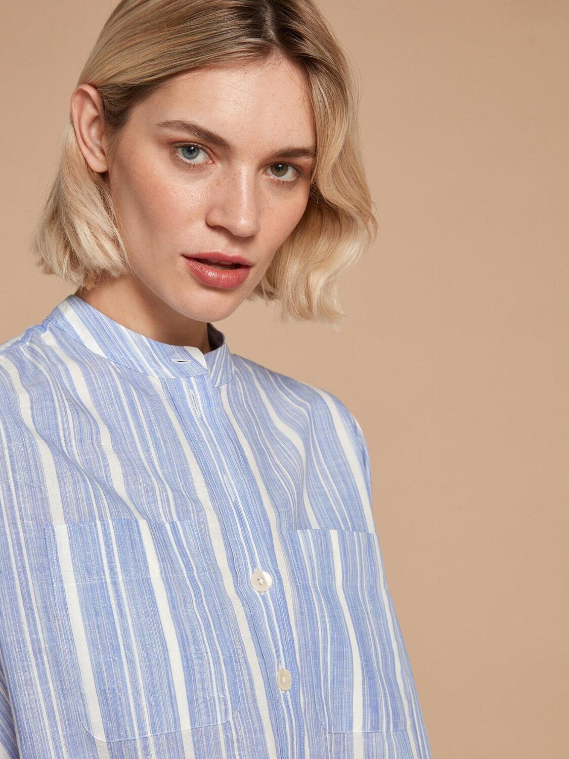 Chemise Janice en lin &agrave; rayures transat