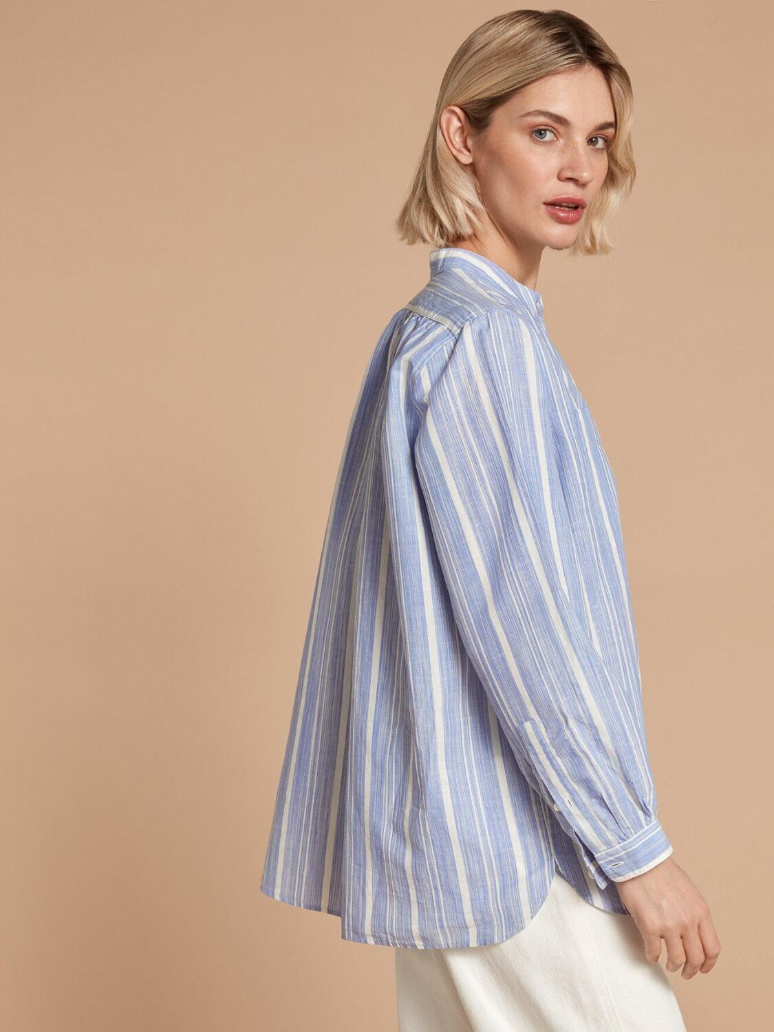 Chemise Janice en lin &agrave; rayures transat