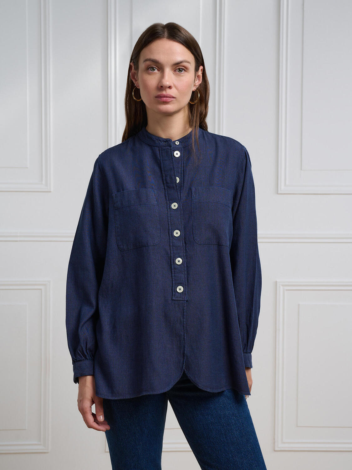 Janice indigo overhemd