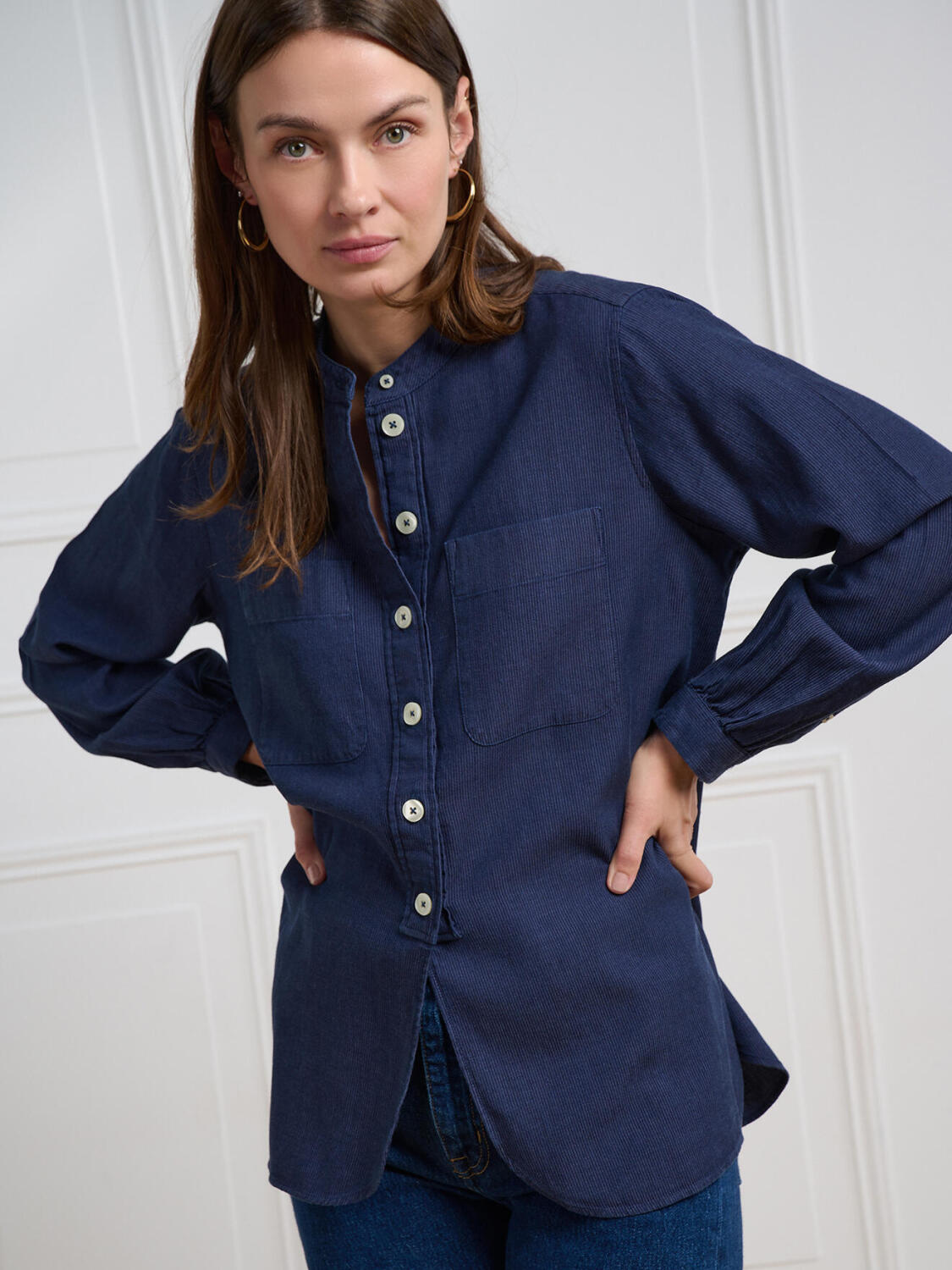 Janice indigo overhemd
