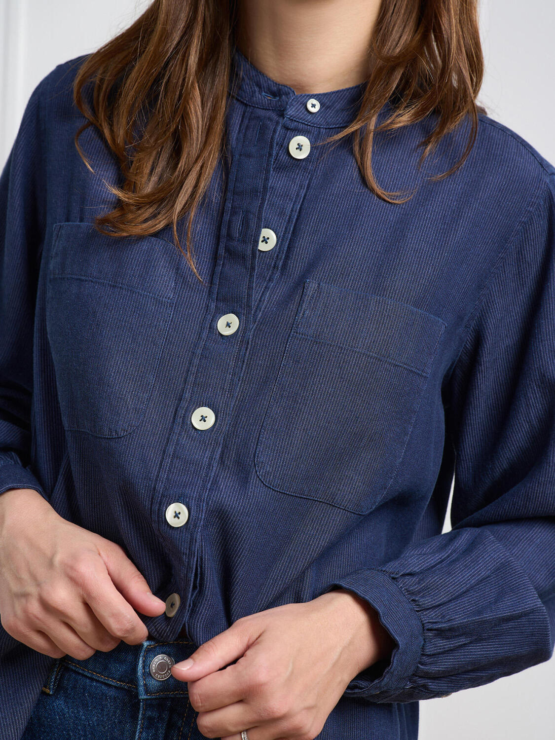 Janice indigo overhemd