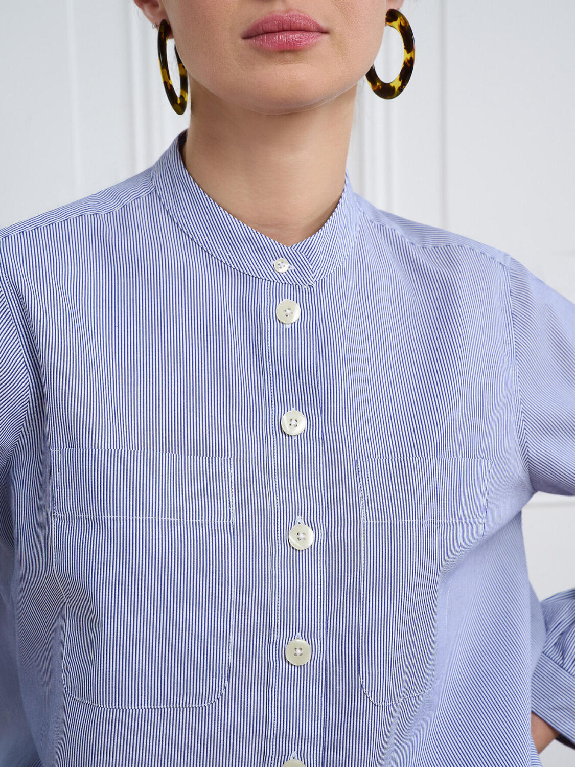 Janice navyblau gestreiftes Hemd