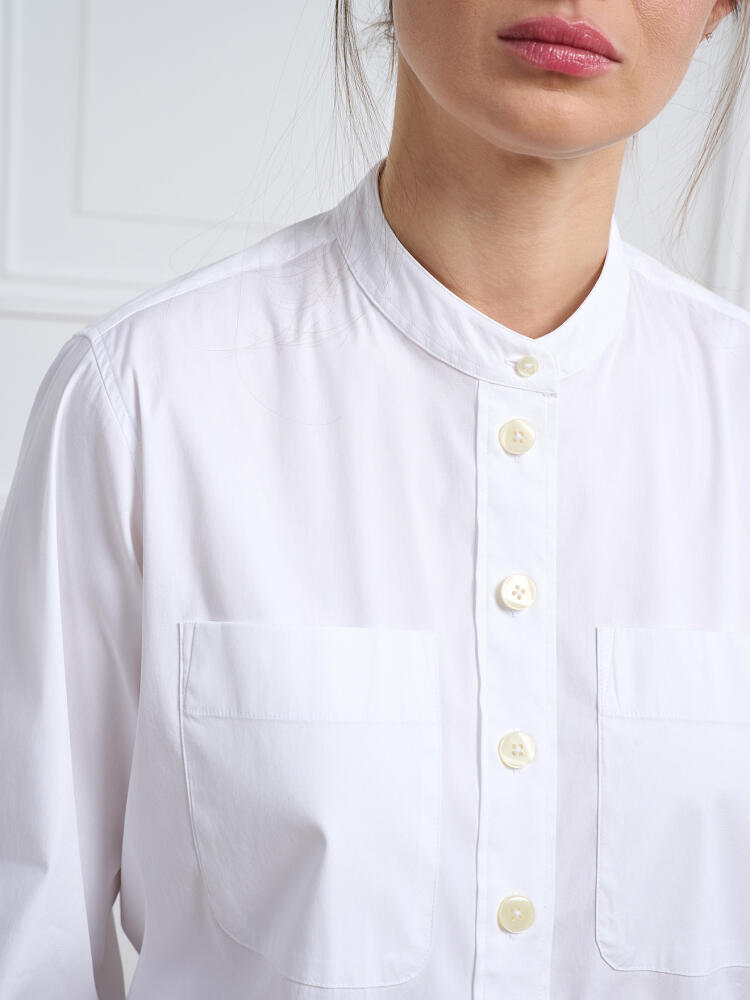 Janice white poplin shirt