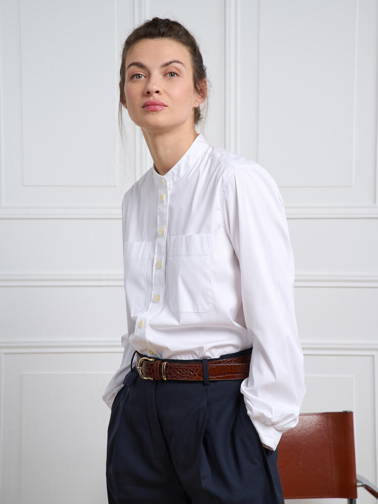 Janice white poplin shirt