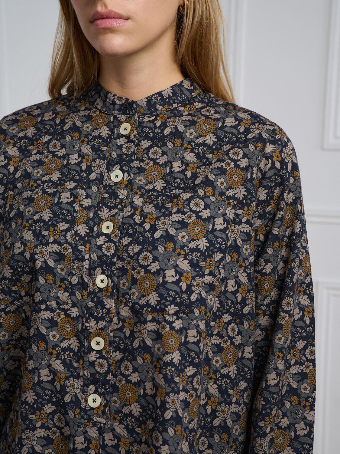 Camicia a righe blu navy Janice