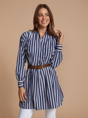 Chemise Lauren &agrave; rayures marine