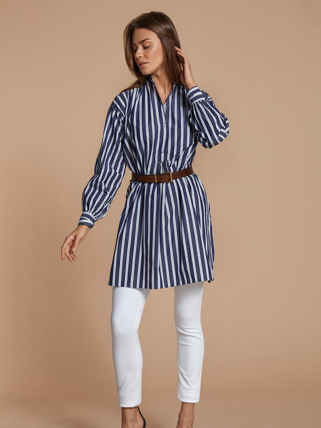 Chemise Lauren &agrave; rayures marine