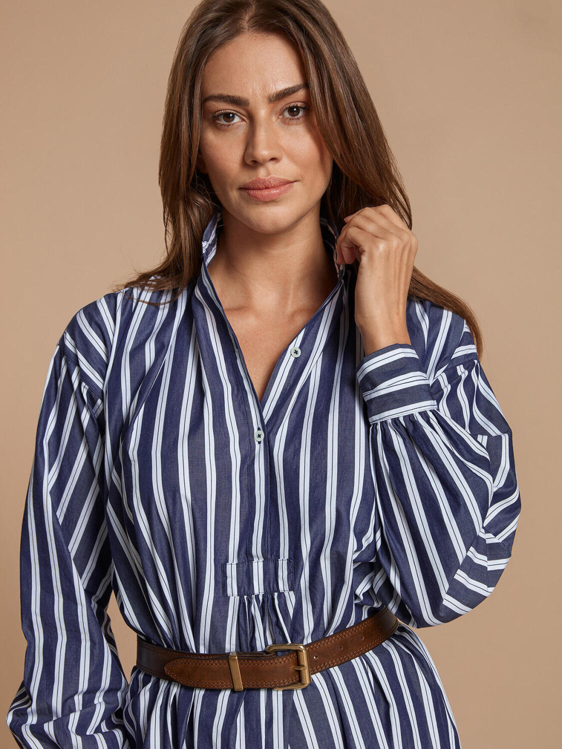 Chemise Lauren &agrave; rayures marine