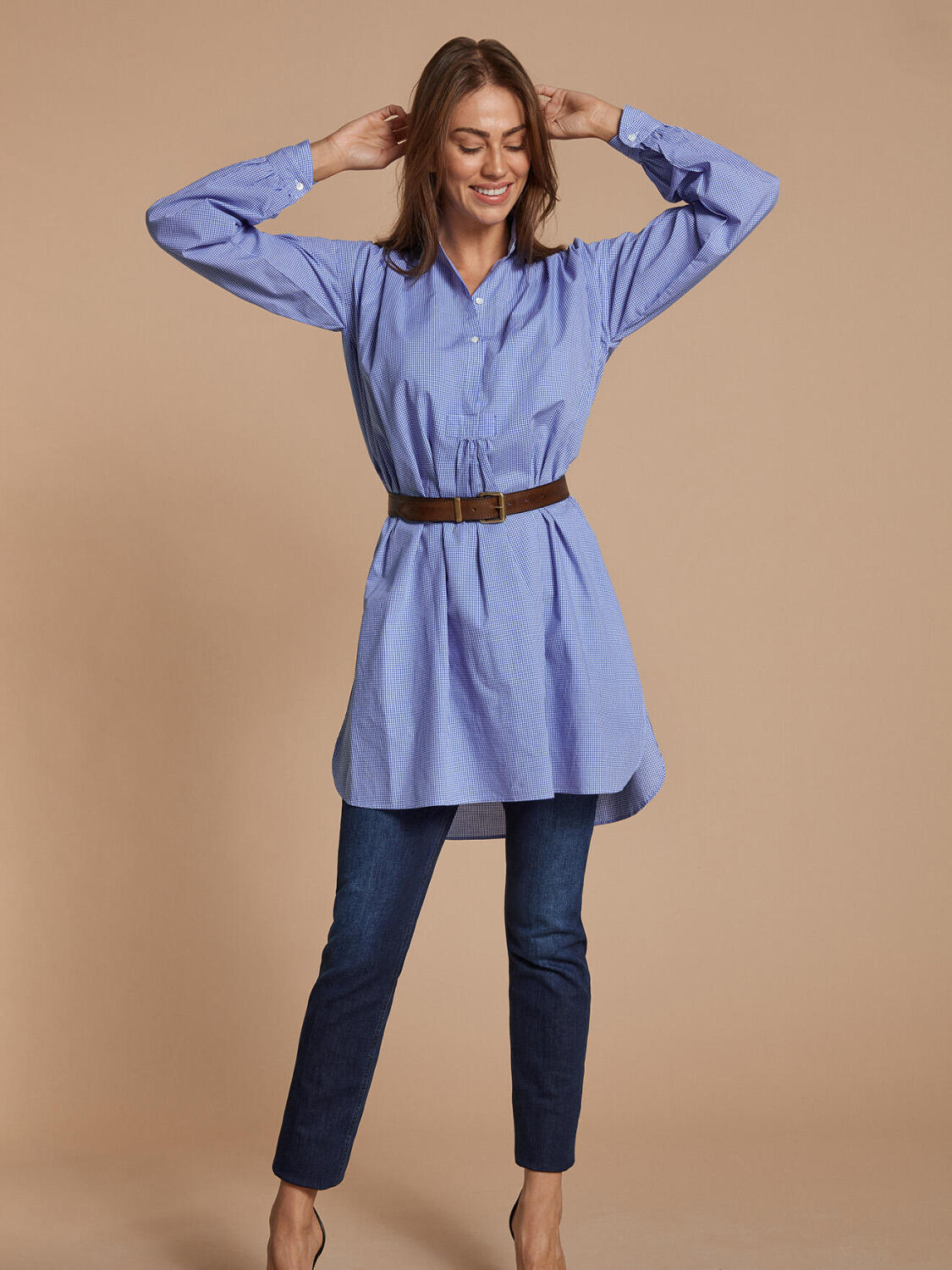 Lauren shirt in blue gingham