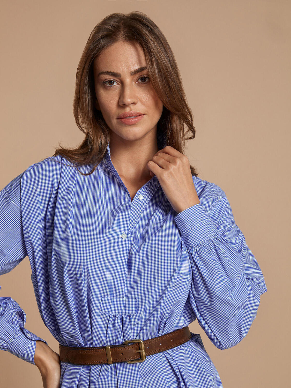 Lauren shirt in blue gingham