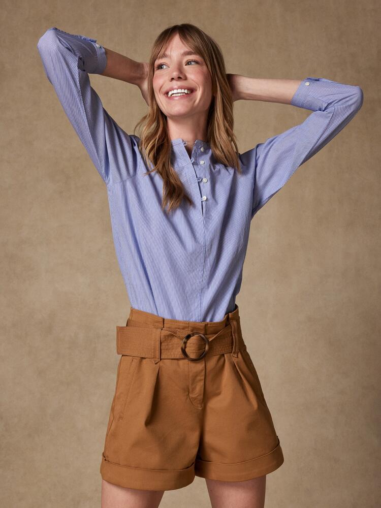 Chemise Léa à rayures bleues