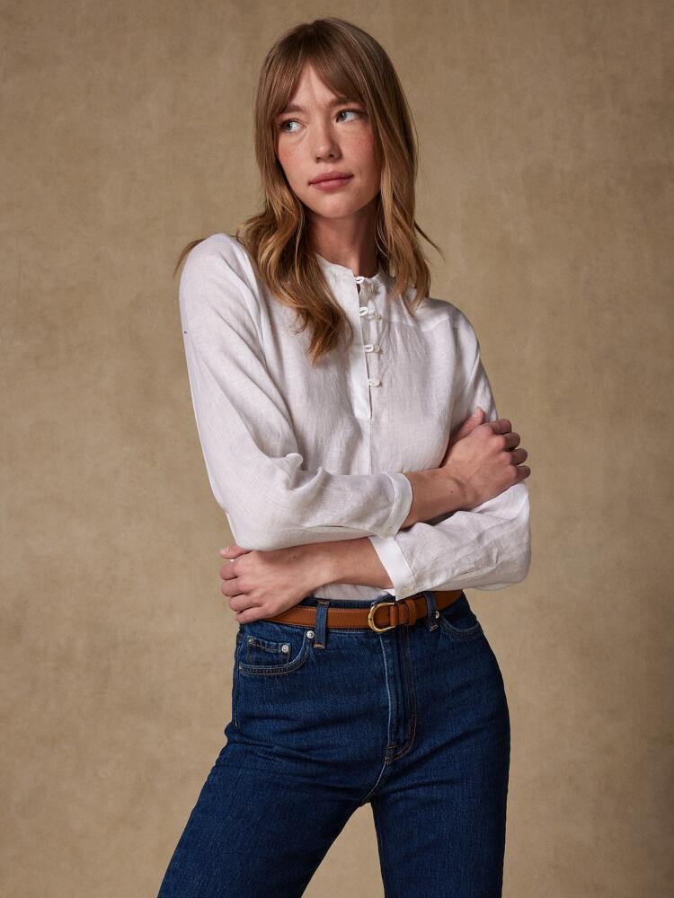 Léa shirt in white linen