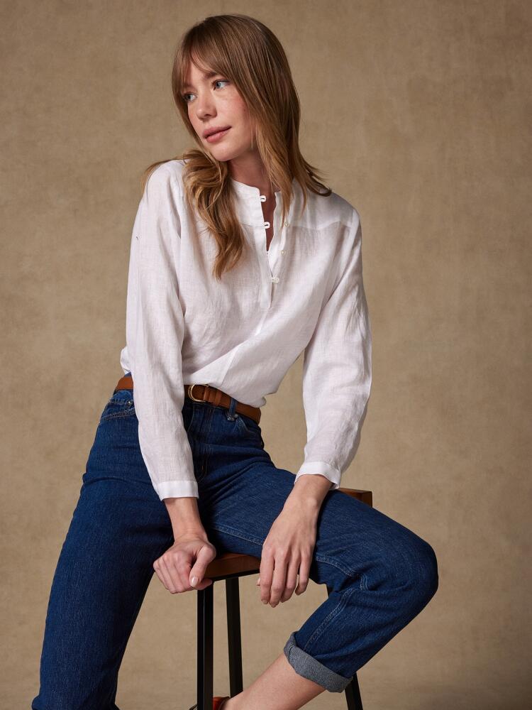 Léa shirt in white linen