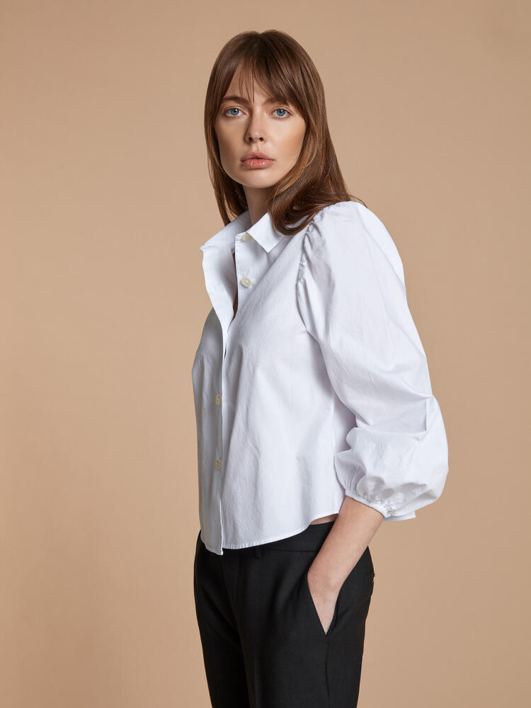 Camisa Manon en piqué blanco