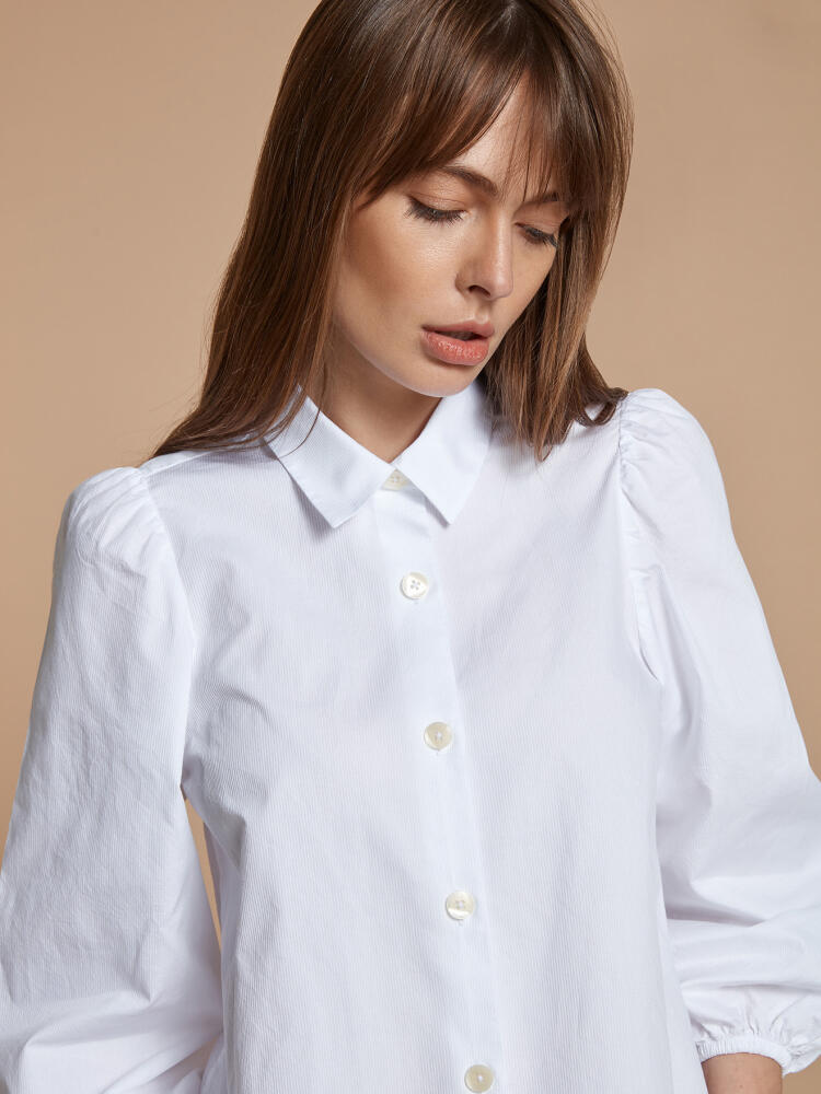 Camisa Manon en piqué blanco