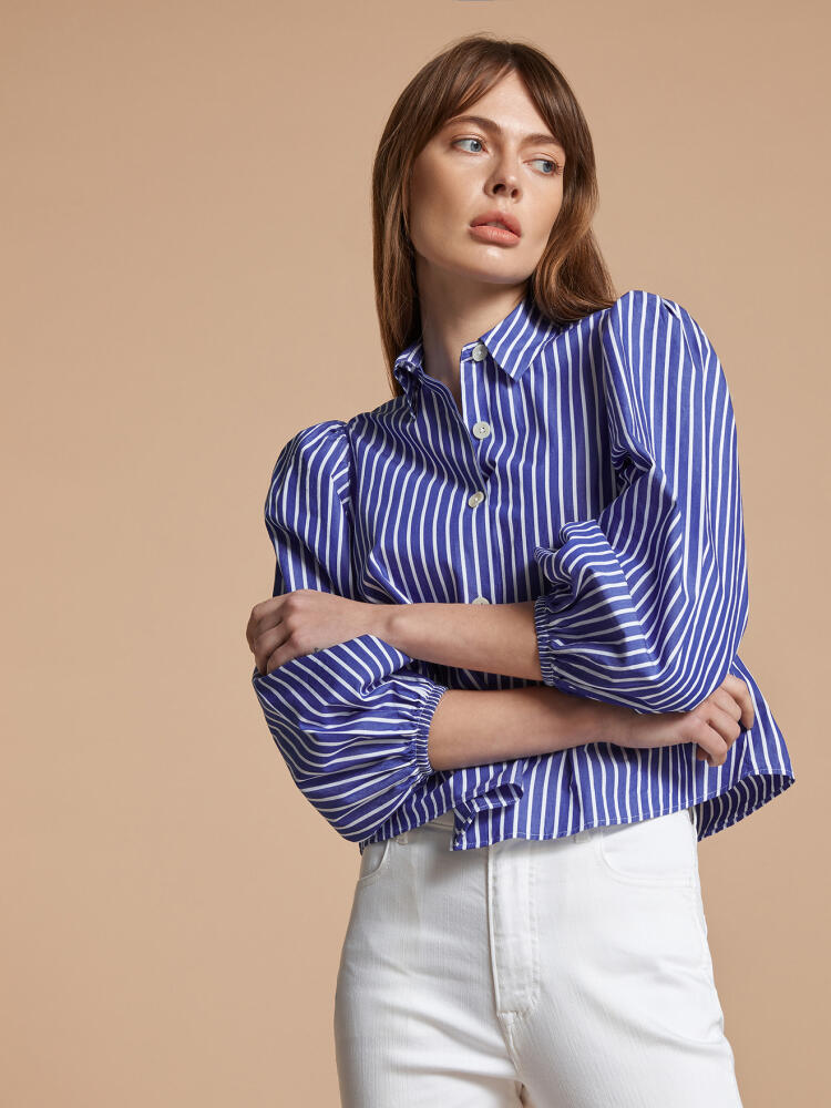 Chemise Manon &agrave; rayures bleues