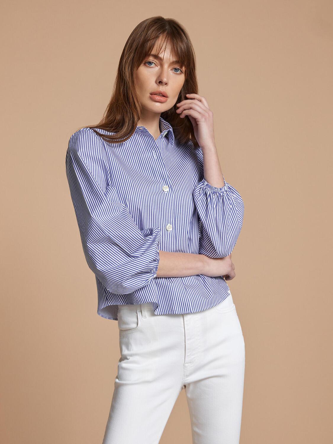 Camicia Manon a righe blu