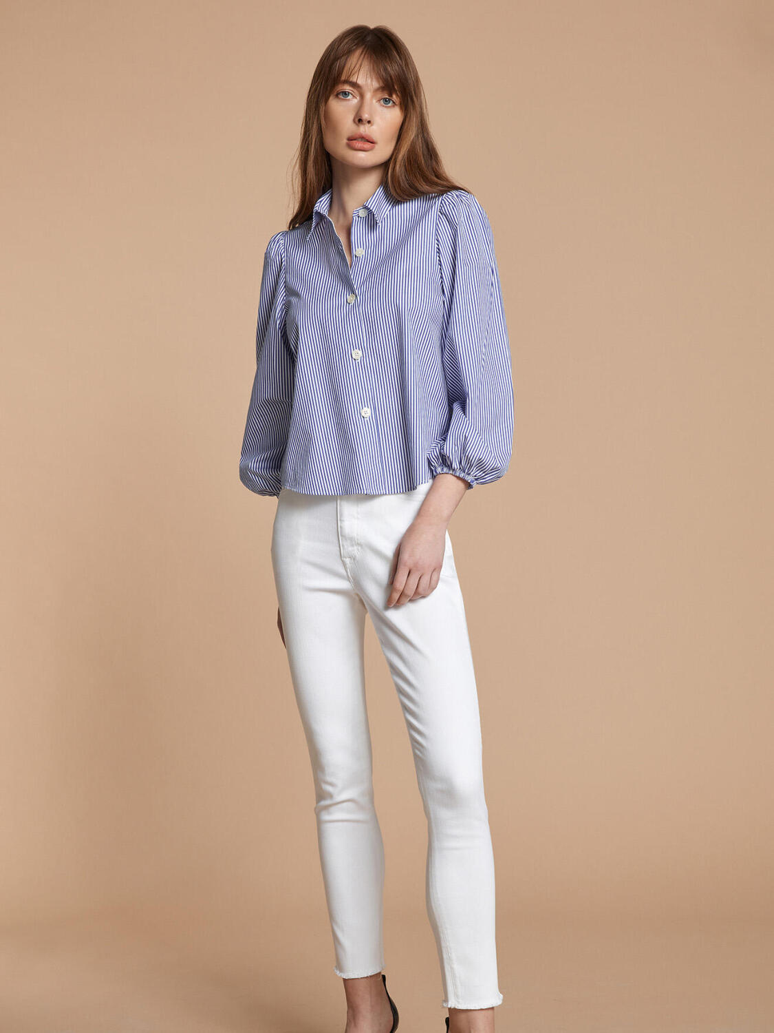Camicia Manon a righe blu