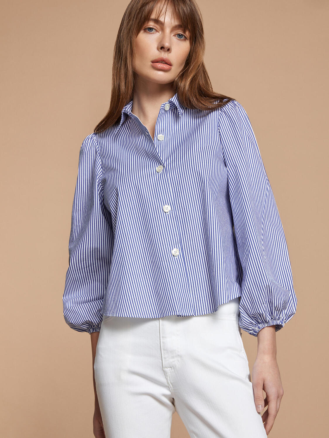Camicia Manon a righe blu