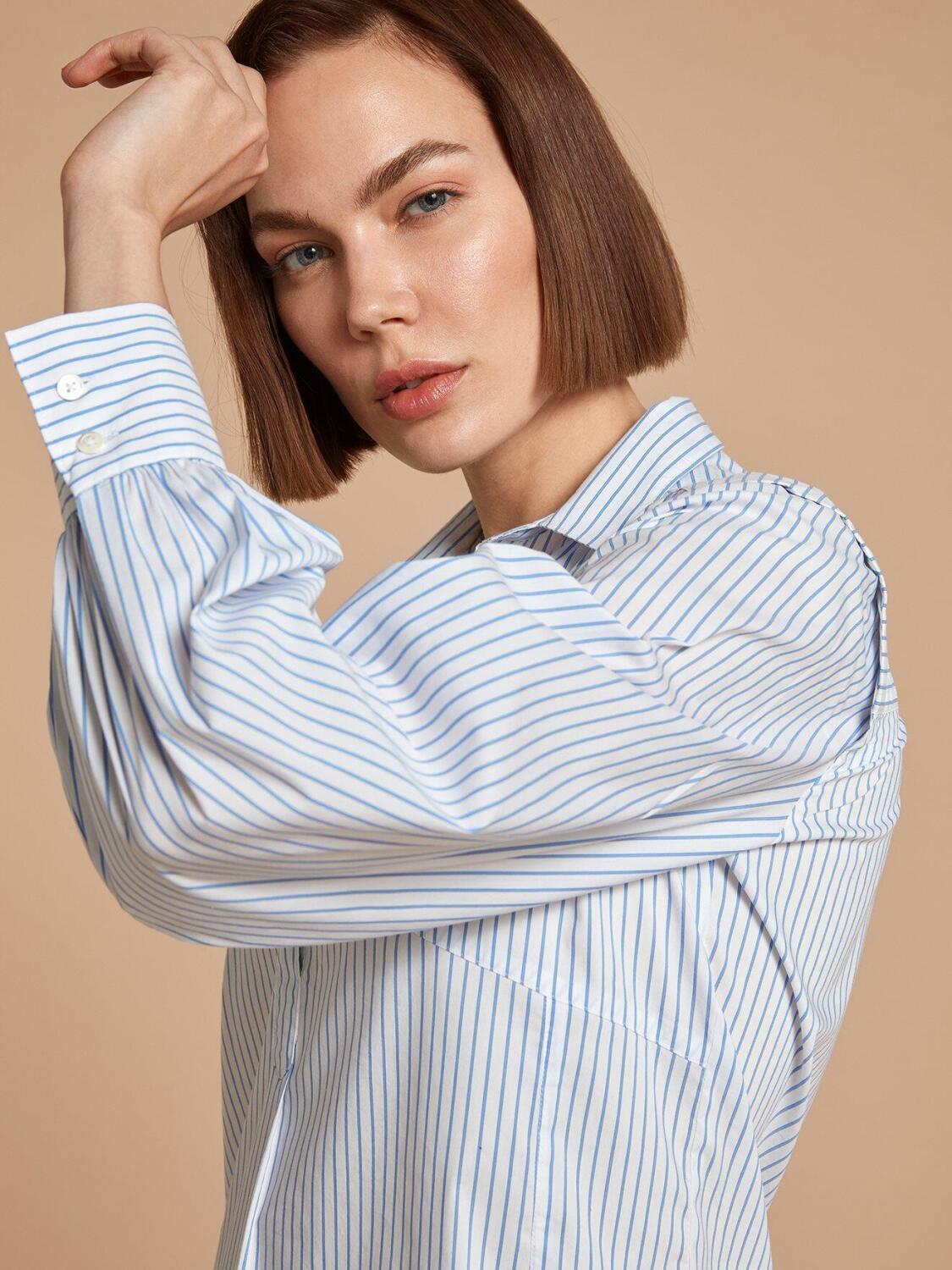 Ninon azure stripes shirt