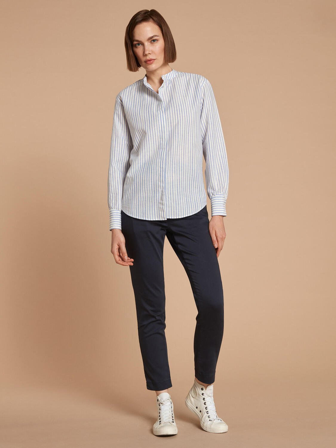Palma blue stripes linen shirt