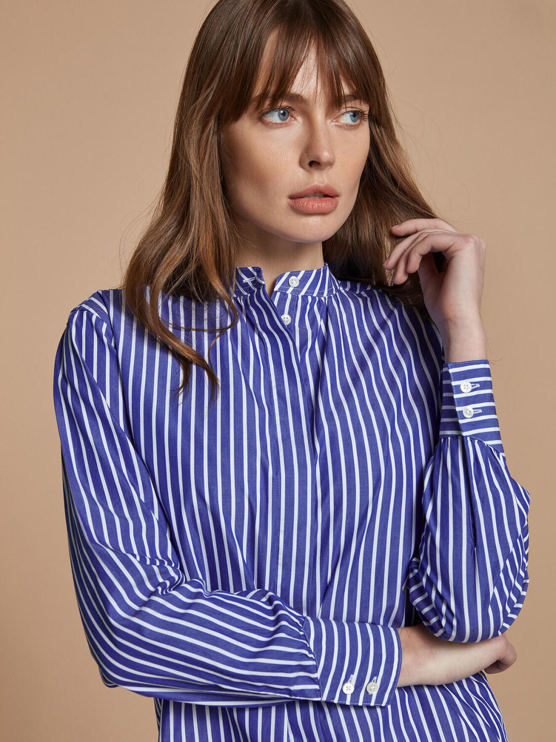 Camicia Palma a righe blu