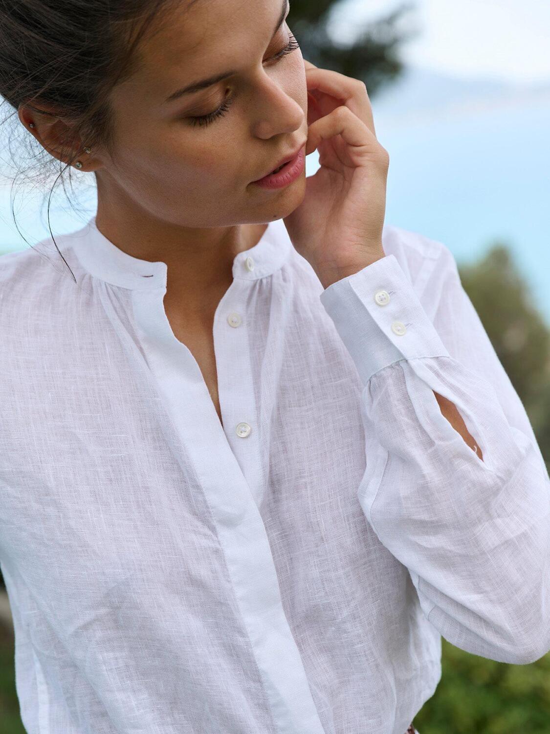 Palma white linen shirt