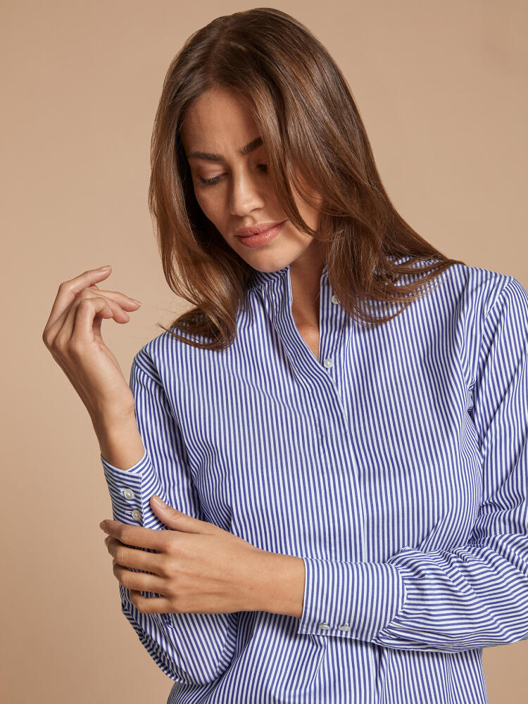 Camisa Palma con rayas índigo