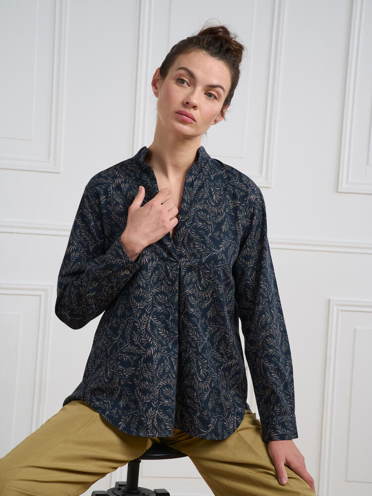 Chemise Paloma marine à motifs imprimés