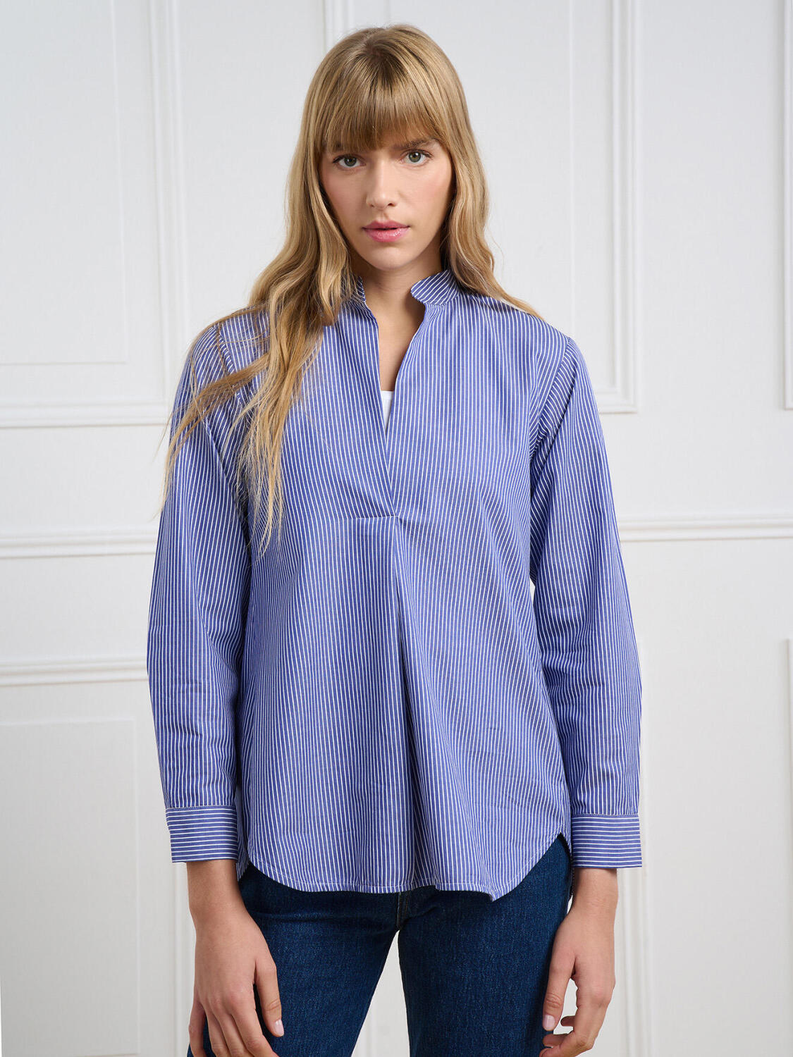 Camicia Paloma a righe blu navy