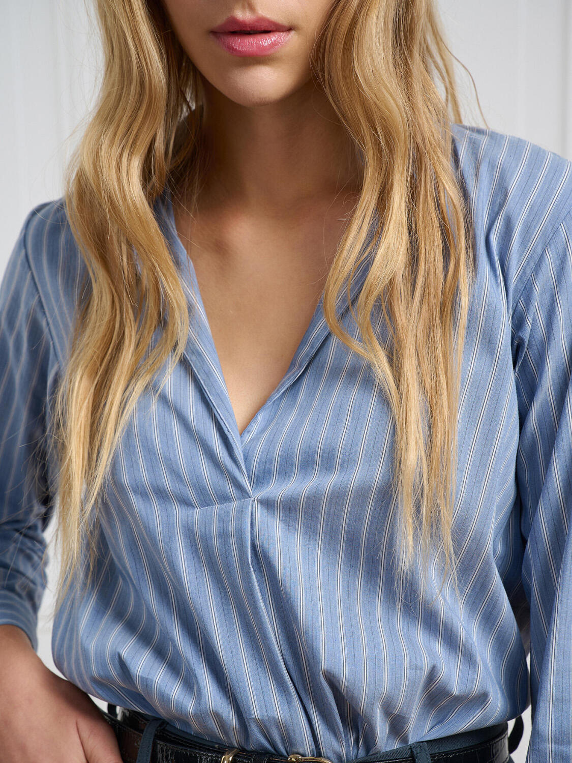 Chemise Paloma à rayures ciel