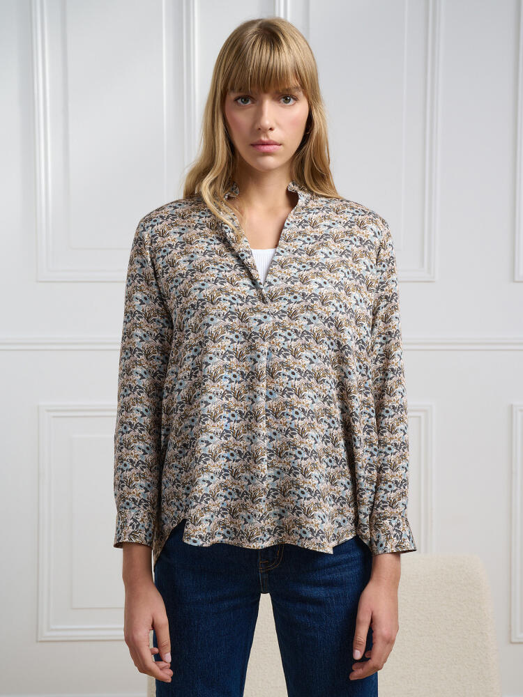 Chemise Paloma ivoire à imprimé floral