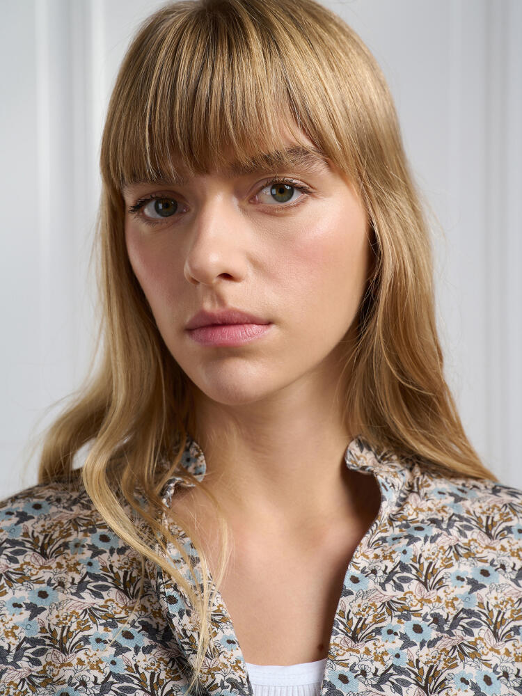 Chemise Paloma ivoire à imprimé floral