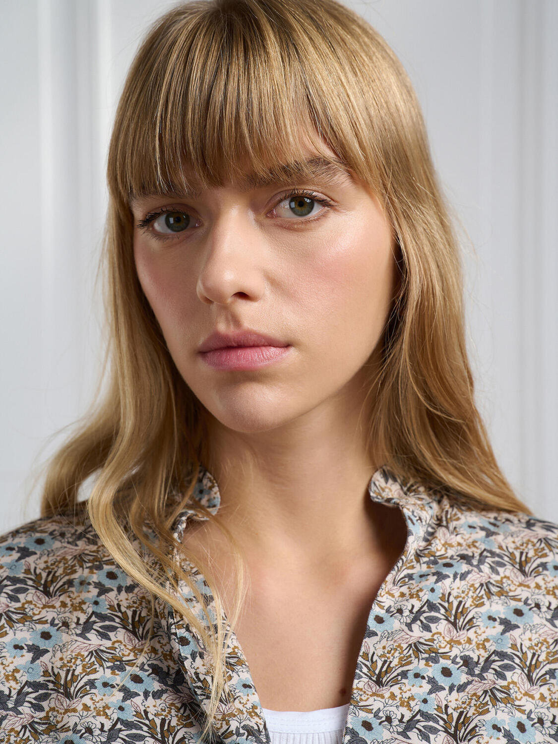 Camicia Paloma avorio con stampa floreale