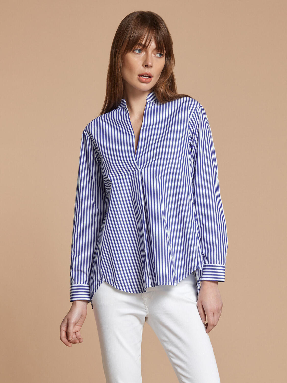 Camicia Paloma a righe indaco
