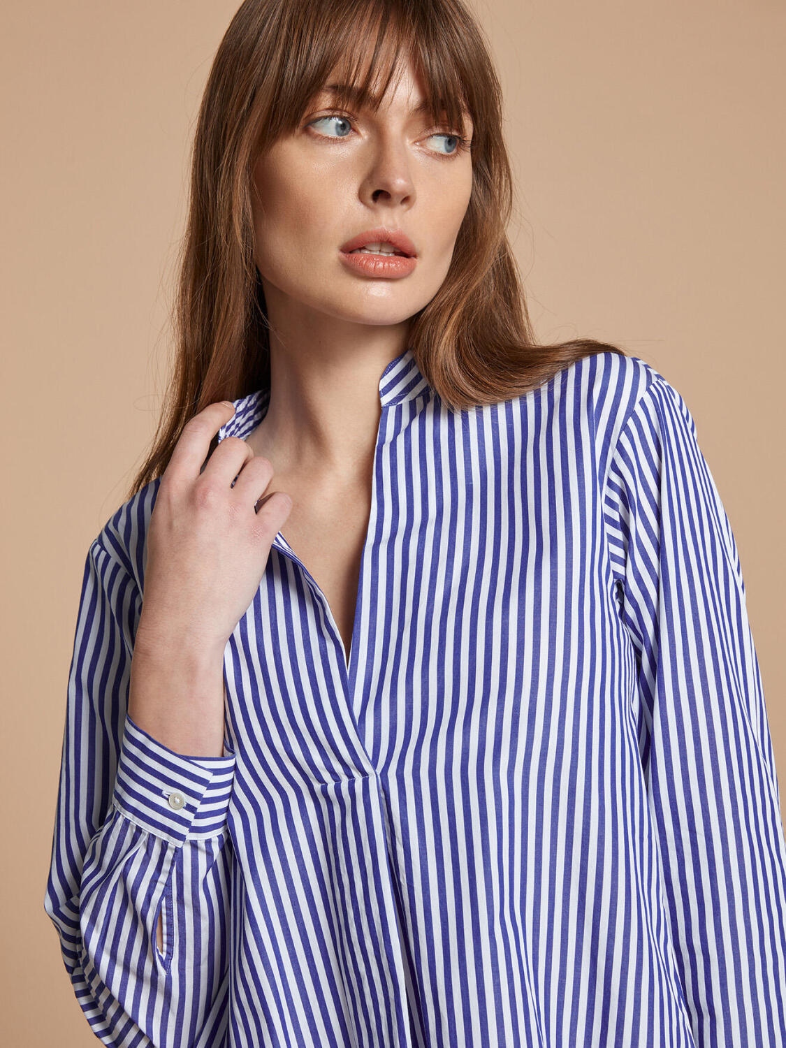 Camicia Paloma a righe indaco