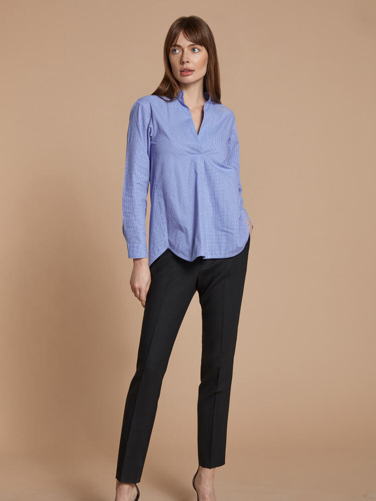 Camisa Paloma en vichy azul