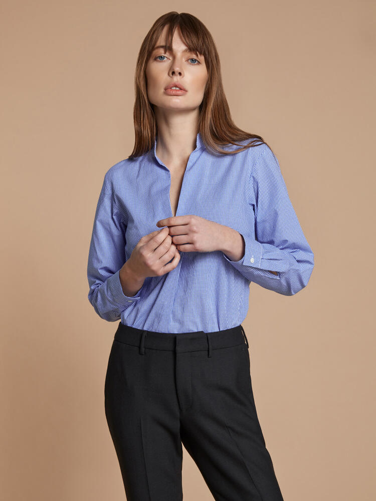 Camisa Paloma en vichy azul