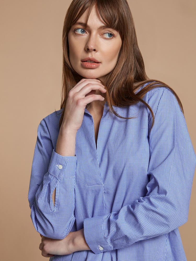 Camisa Paloma en vichy azul