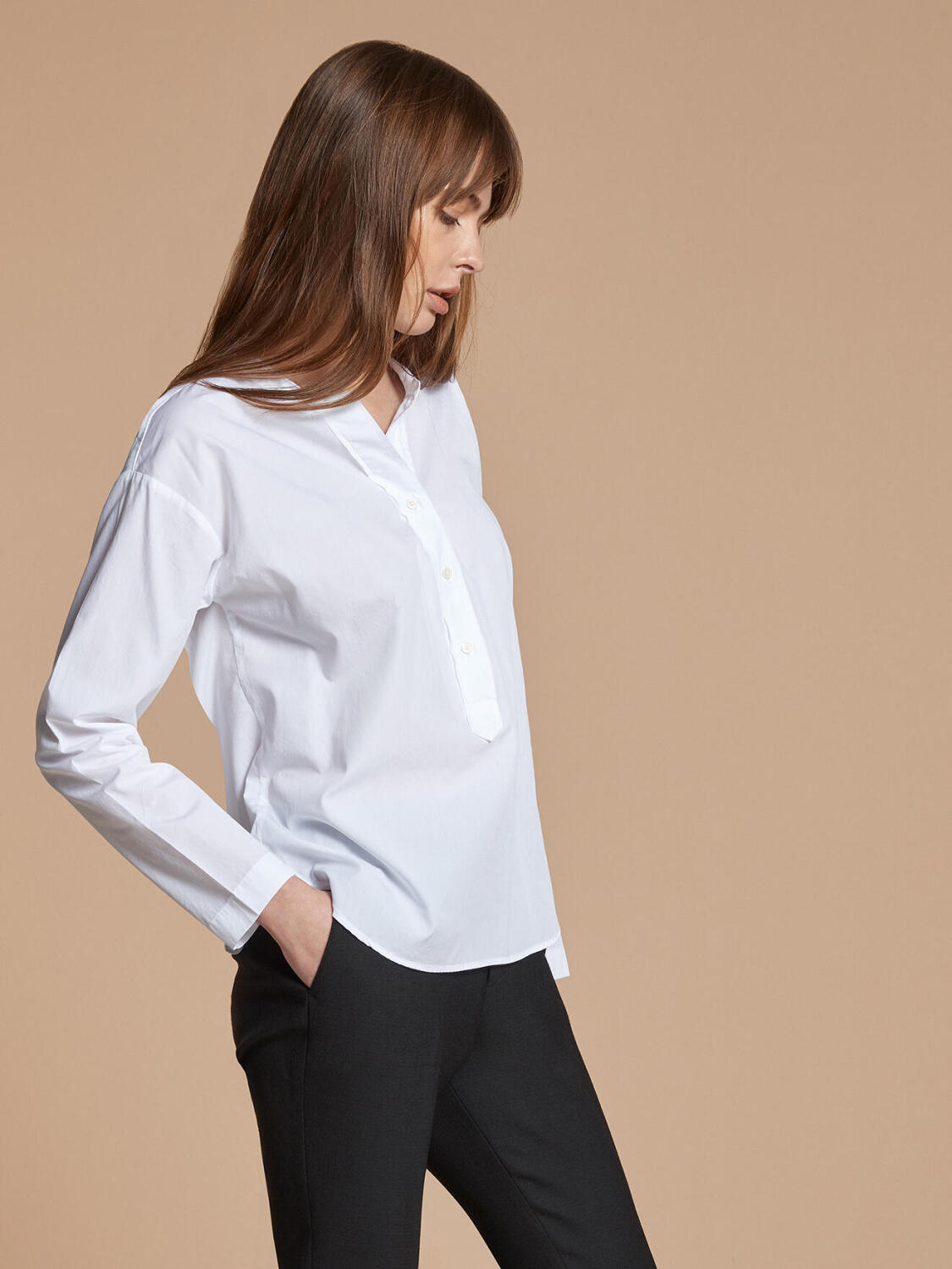 Romy Popeline camicia bianca