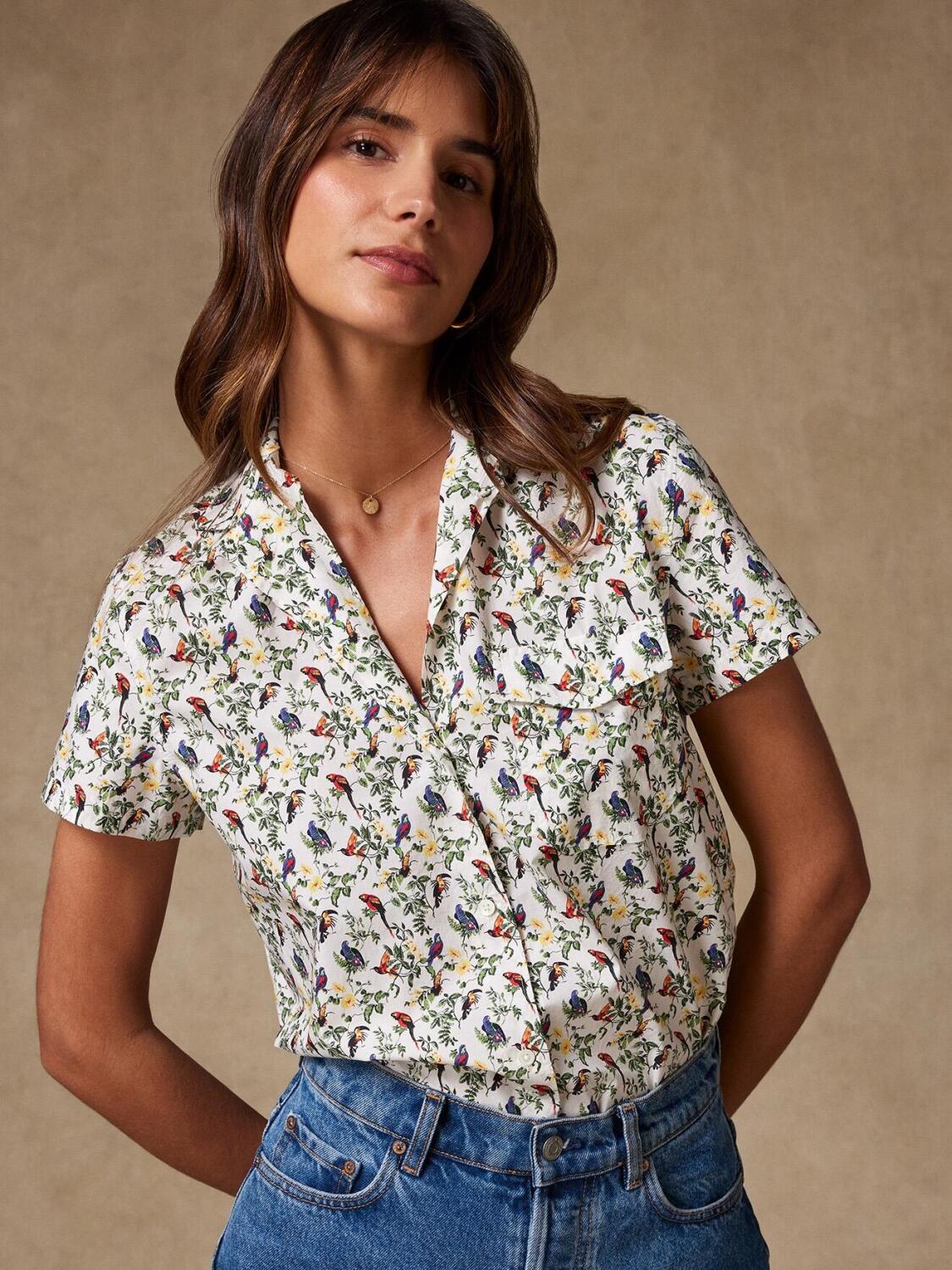 Salina shabby print overhemd