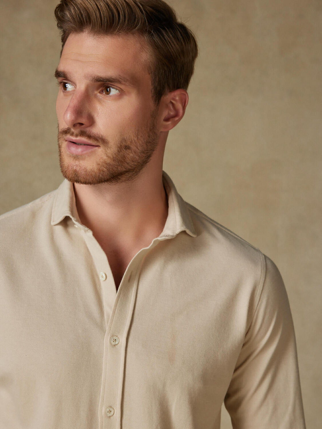 Camisa piqué algodón arena - Edición limitada